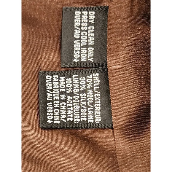 EllenTracy Silk & Wool Open Blazer  Sz 8 VTG 90s All Seasons Serengeti Sunset - Picture 9 of 12